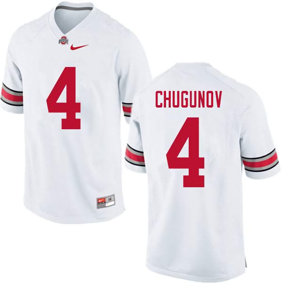 Chris Chugunov Ohio State Buckeyes Men's NCAA #4 Nike White College Stitched Football Jersey BDD7756TN
